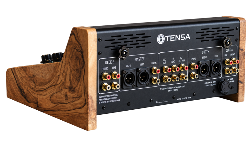 TENSA Vega: an unique analog dj mixer with vacuum descreete tube phone preamplifiers